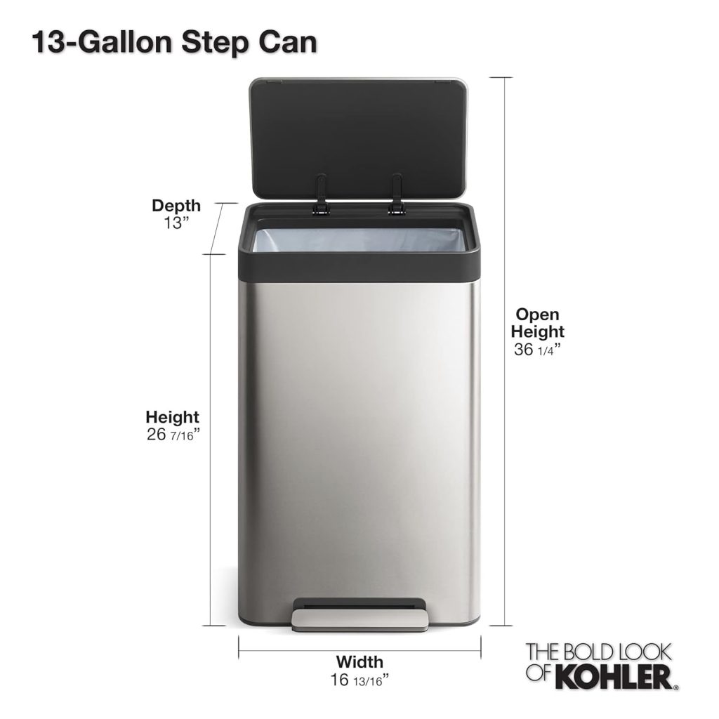 Best Kitchen Step Trash Can with Foot Pedal