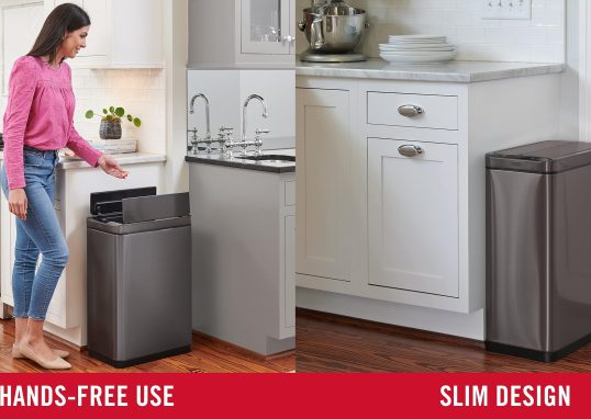 Rubbermaid Elite Stainless Steel Slim Sensor Trash Can